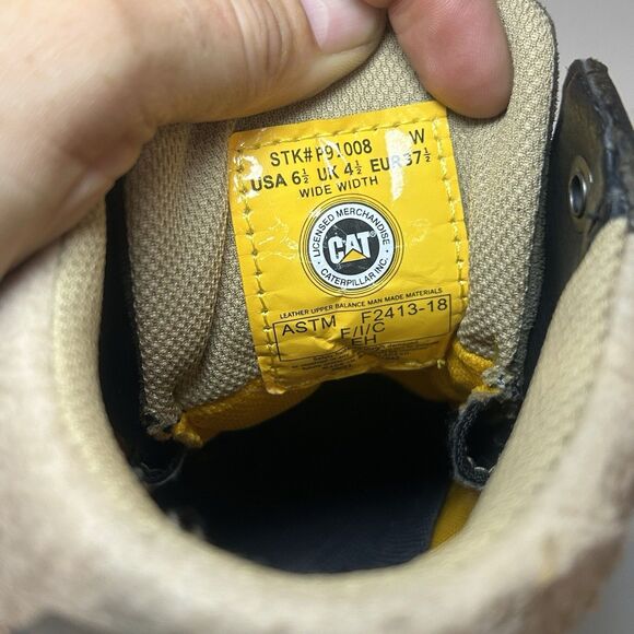 Caterpillar CAT Women’s Tess Brown Steel Toe Work Boot P91008Size 6.5 Wide - Picture 7 of 8